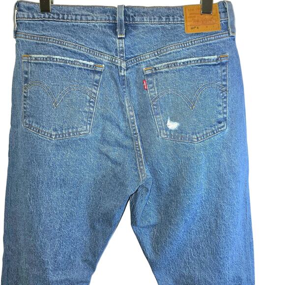 Levi's Premium 501 S Skinny Blue Jeans Button Fly 31x32 Distress Red Tab NEW $98 - Picture 14 of 16